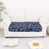 image:imageSmiry Printed Couch Cushion Covers Stretch Couch Covers for Sofa  Soft Washable Sofa Slipcover NonSlip Patio Furniture Protector for Indoor and Outdoor 3 PackNavy Blue