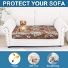 image:imageSmiry Printed Couch Cushion Covers Stretch Couch Covers for Sofa  Soft Washable Sofa Slipcover NonSlip Patio Furniture Protector for Indoor and Outdoor 3 PackBrown and Blue