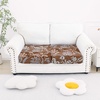image:imageSmiry Printed Couch Cushion Covers Stretch Couch Covers for Sofa  Soft Washable Sofa Slipcover NonSlip Patio Furniture Protector for Indoor and Outdoor 3 PackBrown and Blue