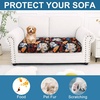 image:imageSmiry Printed Couch Cushion Covers Stretch Couch Covers for Sofa  Soft Washable Sofa Slipcover NonSlip Patio Furniture Protector for Indoor and Outdoor 3 PackBlack and Orange