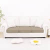 image:imageSmiry Printed Couch Cushion Covers Stretch Couch Covers for Sofa  Soft Washable Sofa Slipcover NonSlip Patio Furniture Protector for Indoor and Outdoor 3 PackTaupe
