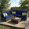 image:imageSmiry Printed Couch Cushion Covers Stretch Couch Covers for Sofa  Soft Washable Sofa Slipcover NonSlip Patio Furniture Protector for Indoor and Outdoor 3 PackNavy