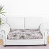 image:imageSmiry Printed Couch Cushion Covers Stretch Couch Covers for Sofa  Soft Washable Sofa Slipcover NonSlip Patio Furniture Protector for Indoor and Outdoor 3 PackBrown and White
