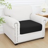 image:imageSmiry Printed Couch Cushion Covers Stretch Couch Covers for Sofa  Soft Washable Sofa Slipcover NonSlip Patio Furniture Protector for Indoor and Outdoor 3 PackBlack