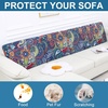 image:imageSmiry Printed Couch Cushion Covers Stretch Couch Covers for Sofa  Soft Washable Sofa Slipcover NonSlip Patio Furniture Protector for Indoor and Outdoor 3 PackBlue Green
