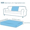 image:imageSmiry Printed Couch Cushion Covers Stretch Couch Covers for Sofa  Soft Washable Sofa Slipcover NonSlip Patio Furniture Protector for Indoor and Outdoor 3 PackBlack