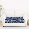 image:imageSmiry Printed Couch Cushion Covers Stretch Couch Covers for Sofa  Soft Washable Sofa Slipcover NonSlip Patio Furniture Protector for Indoor and Outdoor 3 PackBlue