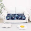 image:imageSmiry Printed Couch Cushion Covers Stretch Couch Covers for Sofa  Soft Washable Sofa Slipcover NonSlip Patio Furniture Protector for Indoor and Outdoor 3 PackBlue