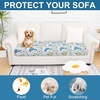 image:imageSmiry Printed Couch Cushion Covers Stretch Couch Covers for Sofa  Soft Washable Sofa Slipcover NonSlip Patio Furniture Protector for Indoor and Outdoor 3 PackLight Green