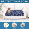 image:imageSmiry Printed Couch Cushion Covers Stretch Couch Covers for Sofa  Soft Washable Sofa Slipcover NonSlip Patio Furniture Protector for Indoor and Outdoor 3 PackNavy Blue