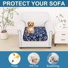 image:imageSmiry Printed Couch Cushion Covers Stretch Couch Covers for Sofa  Soft Washable Sofa Slipcover NonSlip Patio Furniture Protector for Indoor and Outdoor 3 PackNavy Blue