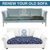 image:imageSmiry Printed Couch Cushion Covers Stretch Couch Covers for Sofa  Soft Washable Sofa Slipcover NonSlip Patio Furniture Protector for Indoor and Outdoor 3 PackNavy Blue