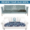 image:imageSmiry Printed Couch Cushion Covers Stretch Couch Covers for Sofa  Soft Washable Sofa Slipcover NonSlip Patio Furniture Protector for Indoor and Outdoor 3 PackBlue