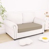 image:imageSmiry Printed Couch Cushion Covers Stretch Couch Covers for Sofa  Soft Washable Sofa Slipcover NonSlip Patio Furniture Protector for Indoor and Outdoor 3 PackTaupe