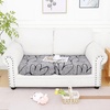 image:imageSmiry Printed Couch Cushion Covers Stretch Couch Covers for Sofa  Soft Washable Sofa Slipcover NonSlip Patio Furniture Protector for Indoor and Outdoor 3 PackGrey and Black