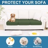 image:imageSmiry Printed Couch Cushion Covers Stretch Couch Covers for Sofa  Soft Washable Sofa Slipcover NonSlip Patio Furniture Protector for Indoor and Outdoor 3 PackBronze Green