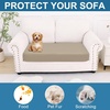 image:imageSmiry Printed Couch Cushion Covers Stretch Couch Covers for Sofa  Soft Washable Sofa Slipcover NonSlip Patio Furniture Protector for Indoor and Outdoor 3 PackTaupe