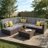 image:imageSmiry Printed Couch Cushion Covers Stretch Couch Covers for Sofa  Soft Washable Sofa Slipcover NonSlip Patio Furniture Protector for Indoor and Outdoor 3 PackGrey and Black