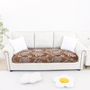 image:imageSmiry Printed Couch Cushion Covers Stretch Couch Covers for Sofa  Soft Washable Sofa Slipcover NonSlip Patio Furniture Protector for Indoor and Outdoor 3 PackBrown and Blue