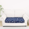 image:imageSmiry Printed Couch Cushion Covers Stretch Couch Covers for Sofa  Soft Washable Sofa Slipcover NonSlip Patio Furniture Protector for Indoor and Outdoor 3 PackNavy Blue