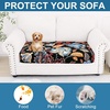 image:imageSmiry Printed Couch Cushion Covers Stretch Couch Covers for Sofa  Soft Washable Sofa Slipcover NonSlip Patio Furniture Protector for Indoor and Outdoor 3 PackBlack and Orange