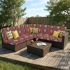 image:imageSmiry Printed Couch Cushion Covers Stretch Couch Covers for Sofa  Soft Washable Sofa Slipcover NonSlip Patio Furniture Protector for Indoor and Outdoor 3 PackRed and Black