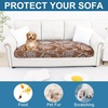 image:imageSmiry Printed Couch Cushion Covers Stretch Couch Covers for Sofa  Soft Washable Sofa Slipcover NonSlip Patio Furniture Protector for Indoor and Outdoor 3 PackBrown and Blue