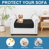 image:imageSmiry Printed Couch Cushion Covers Stretch Couch Covers for Sofa  Soft Washable Sofa Slipcover NonSlip Patio Furniture Protector for Indoor and Outdoor 3 PackBlack