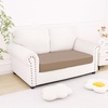 image:imageSmiry Printed Couch Cushion Covers Stretch Couch Covers for Sofa  Soft Washable Sofa Slipcover NonSlip Patio Furniture Protector for Indoor and Outdoor 3 PackMocha