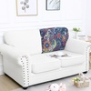 image:imageSmiry Printed Couch Cushion Covers Stretch Couch Covers for Sofa  Soft Washable Sofa Slipcover NonSlip Patio Furniture Protector for Indoor and Outdoor 3 PackBlue Green