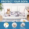 image:imageSmiry Printed Couch Cushion Covers Stretch Couch Covers for Sofa  Soft Washable Sofa Slipcover NonSlip Patio Furniture Protector for Indoor and Outdoor 3 PackBeige