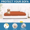 image:imageSmiry Printed Couch Cushion Covers Stretch Couch Covers for Sofa  Soft Washable Sofa Slipcover NonSlip Patio Furniture Protector for Indoor and Outdoor 3 PackRust