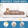 image:imageSmiry Printed Couch Cushion Covers Stretch Couch Covers for Sofa  Soft Washable Sofa Slipcover NonSlip Patio Furniture Protector for Indoor and Outdoor 3 PackBrown and Blue