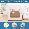 image:imageSmiry Printed Couch Cushion Covers Stretch Couch Covers for Sofa  Soft Washable Sofa Slipcover NonSlip Patio Furniture Protector for Indoor and Outdoor 3 PackCamel
