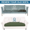 image:imageSmiry Printed Couch Cushion Covers Stretch Couch Covers for Sofa  Soft Washable Sofa Slipcover NonSlip Patio Furniture Protector for Indoor and Outdoor 3 PackBronze Green