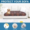 image:imageSmiry Printed Couch Cushion Covers Stretch Couch Covers for Sofa  Soft Washable Sofa Slipcover NonSlip Patio Furniture Protector for Indoor and Outdoor 3 PackRed and Black