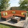 image:imageSmiry Printed Couch Cushion Covers Stretch Couch Covers for Sofa  Soft Washable Sofa Slipcover NonSlip Patio Furniture Protector for Indoor and Outdoor 3 PackRust