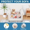 image:imageSmiry Printed Couch Cushion Covers Stretch Couch Covers for Sofa  Soft Washable Sofa Slipcover NonSlip Patio Furniture Protector for Indoor and Outdoor 3 PackOrange
