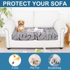 image:imageSmiry Printed Couch Cushion Covers Stretch Couch Covers for Sofa  Soft Washable Sofa Slipcover NonSlip Patio Furniture Protector for Indoor and Outdoor 3 PackGrey and Black
