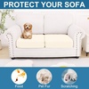 image:imageSmiry Printed Couch Cushion Covers Stretch Couch Covers for Sofa  Soft Washable Sofa Slipcover NonSlip Patio Furniture Protector for Indoor and Outdoor 3 PackCream