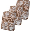 image:imageSmiry Printed Couch Cushion Covers Stretch Couch Covers for Sofa  Soft Washable Sofa Slipcover NonSlip Patio Furniture Protector for Indoor and Outdoor 3 PackBrown and Blue