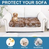 image:imageSmiry Printed Couch Cushion Covers Stretch Couch Covers for Sofa  Soft Washable Sofa Slipcover NonSlip Patio Furniture Protector for Indoor and Outdoor 3 PackBrown and Blue