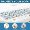 image:imageSmiry Printed Couch Cushion Covers Stretch Couch Covers for Sofa  Soft Washable Sofa Slipcover NonSlip Patio Furniture Protector for Indoor and Outdoor 3 PackLight Green