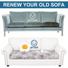 image:imageSmiry Printed Couch Cushion Covers Stretch Couch Covers for Sofa  Soft Washable Sofa Slipcover NonSlip Patio Furniture Protector for Indoor and Outdoor 3 PackBrown and White