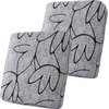 image:imageSmiry Printed Couch Cushion Covers Stretch Couch Covers for Sofa  Soft Washable Sofa Slipcover NonSlip Patio Furniture Protector for Indoor and Outdoor 3 PackGrey and Black