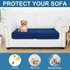 image:imageSmiry Printed Couch Cushion Covers Stretch Couch Covers for Sofa  Soft Washable Sofa Slipcover NonSlip Patio Furniture Protector for Indoor and Outdoor 3 PackNavy