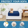 image:imageSmiry Printed Couch Cushion Covers Stretch Couch Covers for Sofa  Soft Washable Sofa Slipcover NonSlip Patio Furniture Protector for Indoor and Outdoor 3 PackNavy