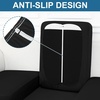 image:imageSmiry Printed Couch Cushion Covers Stretch Couch Covers for Sofa  Soft Washable Sofa Slipcover NonSlip Patio Furniture Protector for Indoor and Outdoor 3 PackBlack