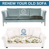 image:imageSmiry Printed Couch Cushion Covers Stretch Couch Covers for Sofa  Soft Washable Sofa Slipcover NonSlip Patio Furniture Protector for Indoor and Outdoor 3 PackBeige and Green