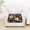 image:imageSmiry Printed Couch Cushion Covers Stretch Couch Covers for Sofa  Soft Washable Sofa Slipcover NonSlip Patio Furniture Protector for Indoor and Outdoor 3 PackBlack and Orange